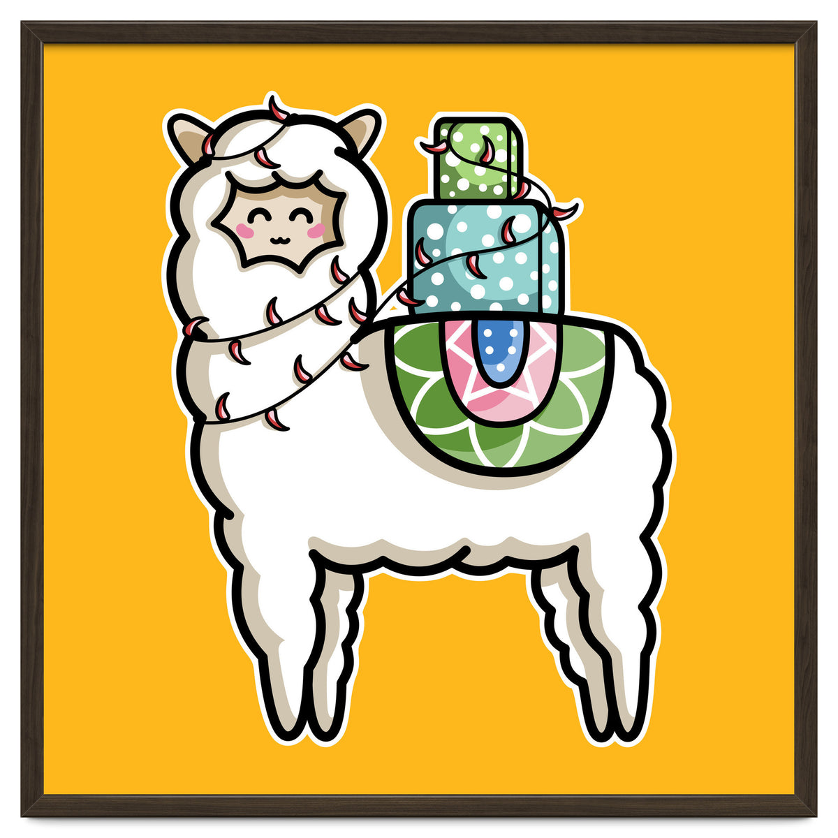 Kawaii Cute Gift Carrying Llama
