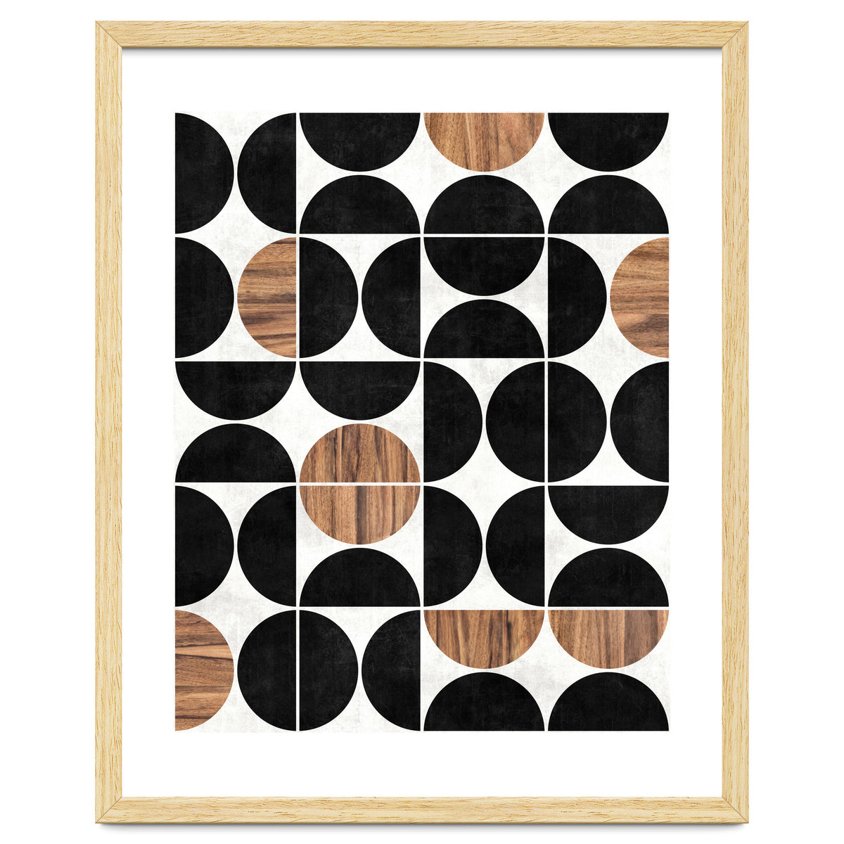Mid-Century Modern Pattern No.1 - Concrete and Wood