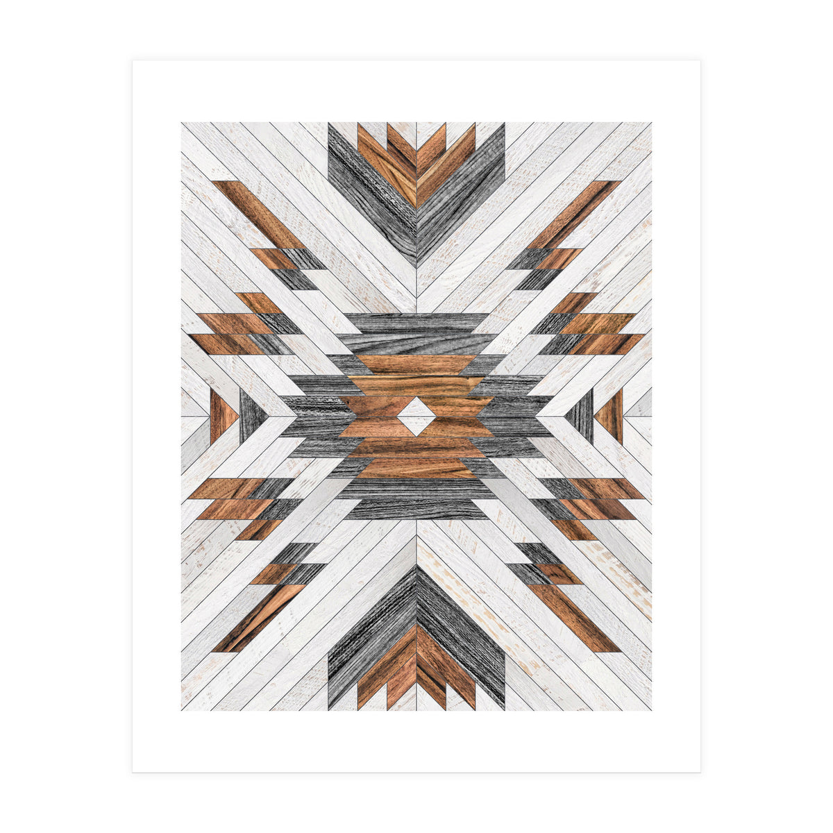 Urban Tribal Pattern No.8 - Aztec - Wood (Print Only)