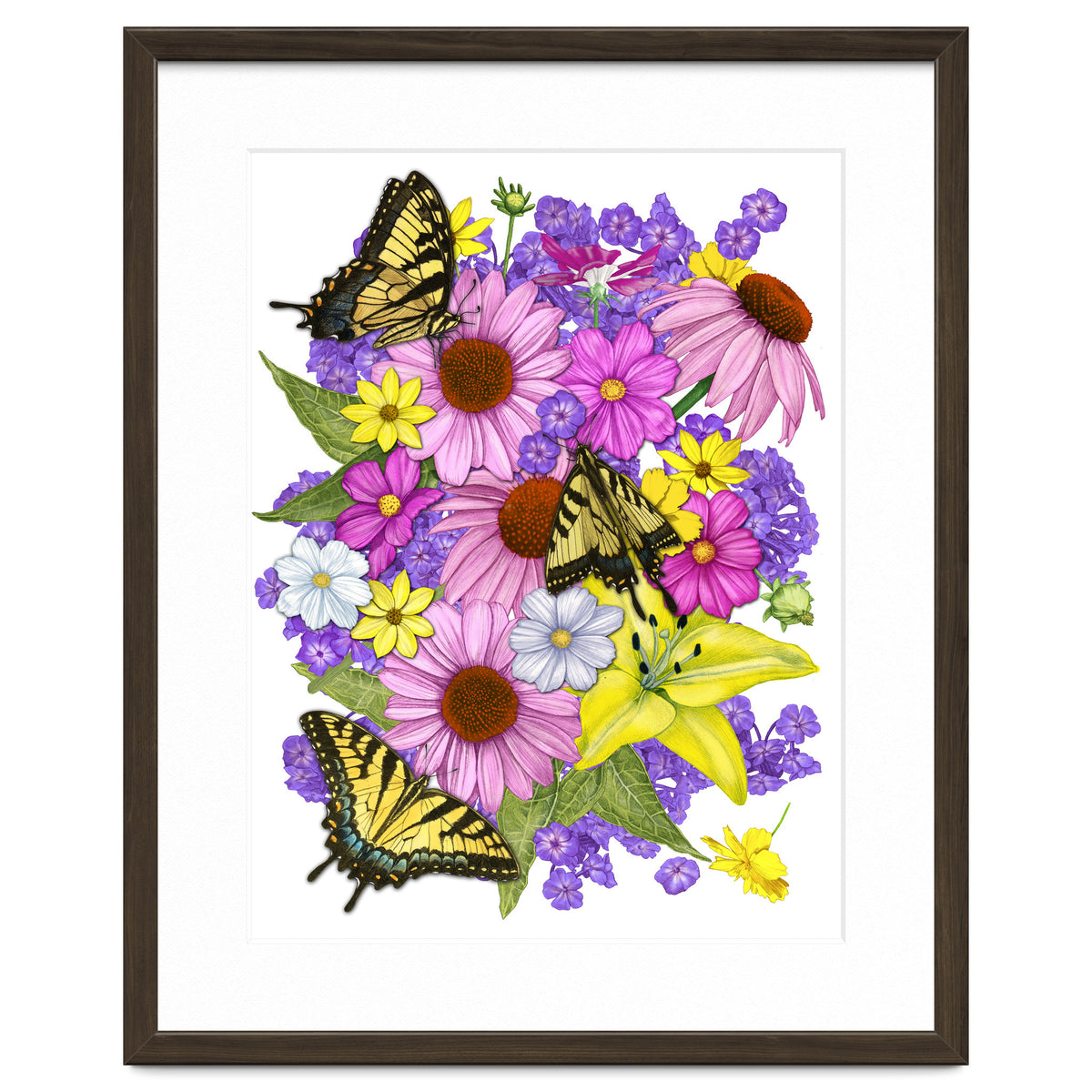 Corn Flowers and Swallowtails