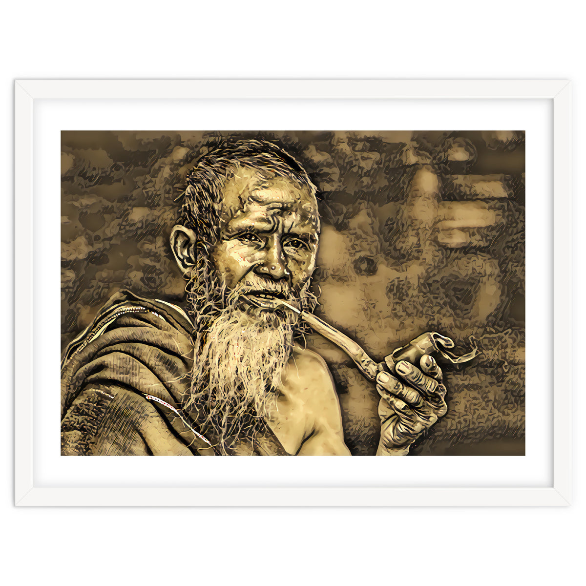 Old Man with Pipe