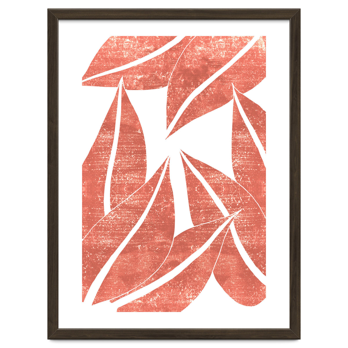 Abstract Terracotta Leaves 1 - Burnt Orange