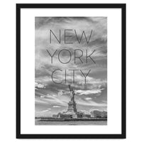 NYC Statue of Liberty | Text & Skyline