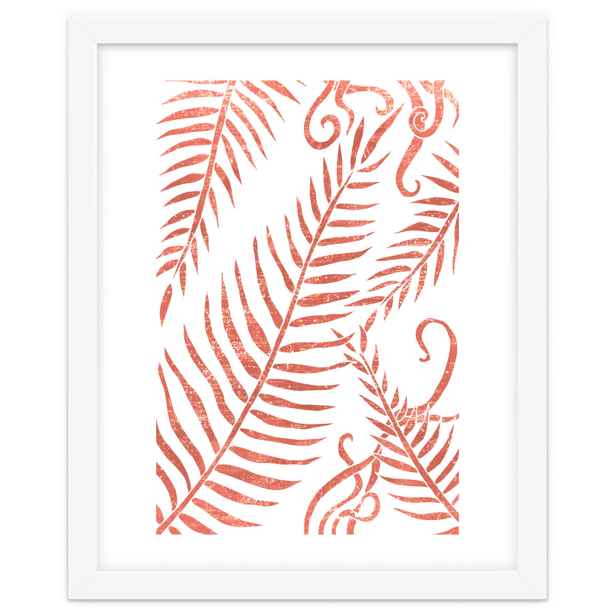 Abstract Terracotta Leaves 2 - Burnt Orange