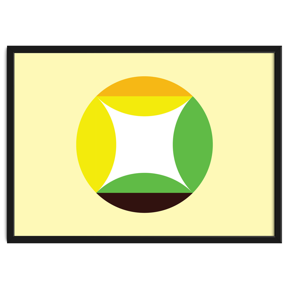 Geometric Shapes No. 21 - yellow, green & orange