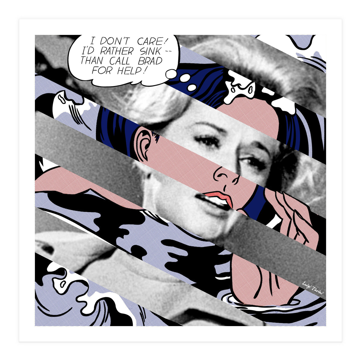 Lichtenstein's Drowning Girl & Tippi Hedren In Birds Big (Print Only)