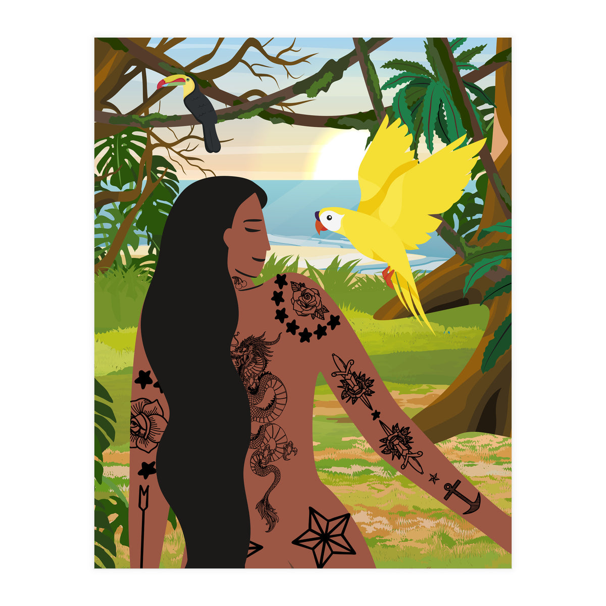 Golden Conure and Me (Print Only)