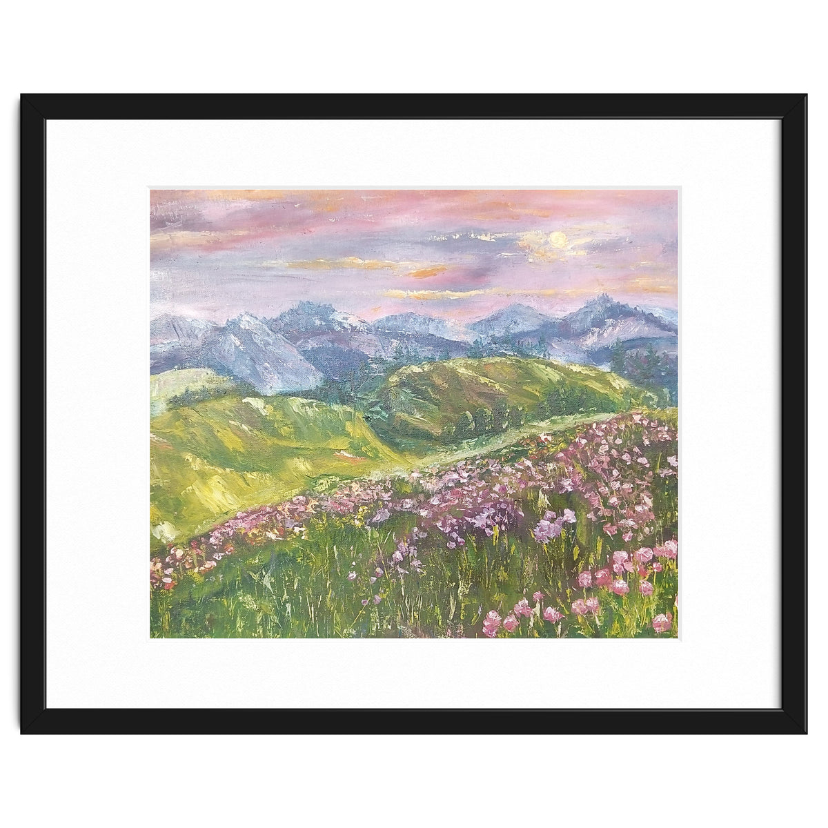 Sunset in the mountains