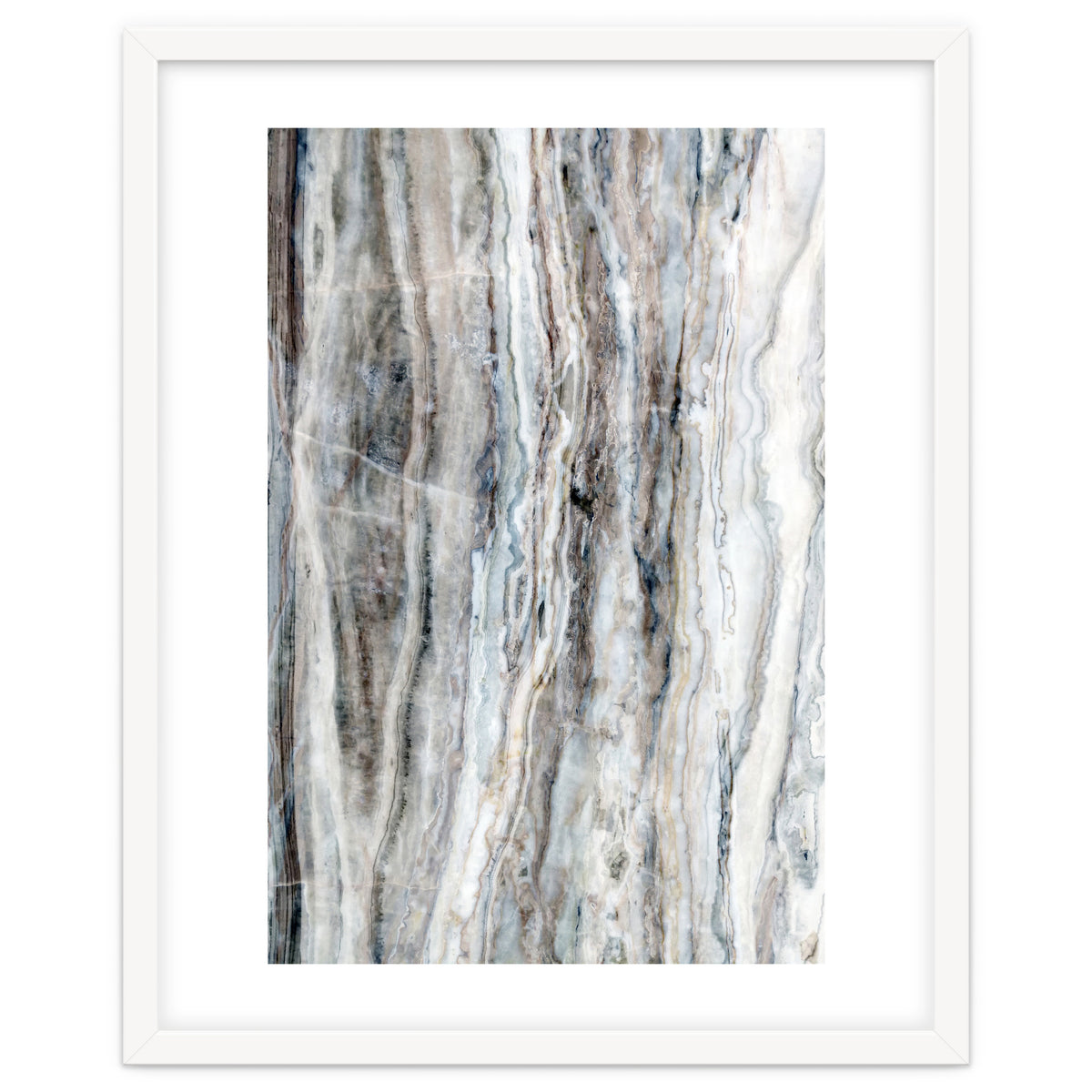 Marble Landscape I Blue and White