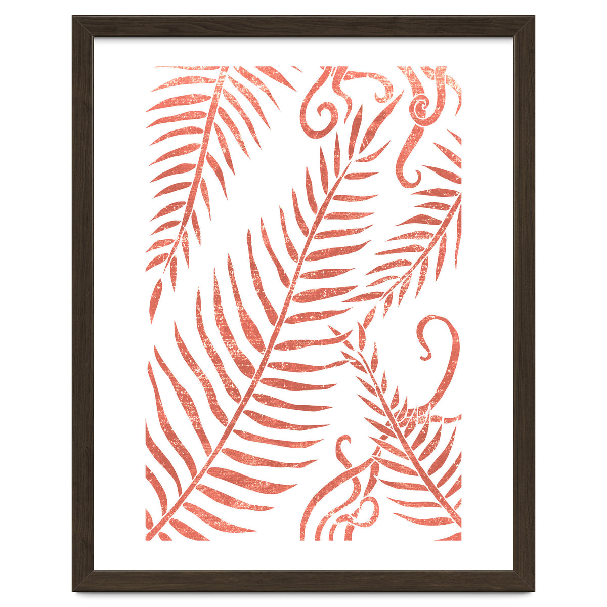 Abstract Terracotta Leaves 2 - Burnt Orange