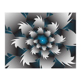 Seamless Blue 3D Floral (Print Only) thumbnail