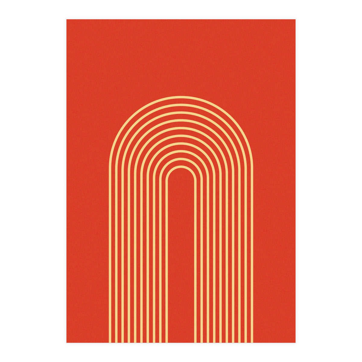 Rainbow Lines Mid Century Geometric Art (Print Only)