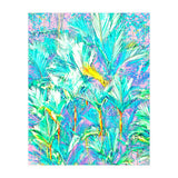 Palm Garden, Tropical Nature Jungle Botanical Painting, Bohemian Intricate Pastel Forest (Print Only) thumbnail