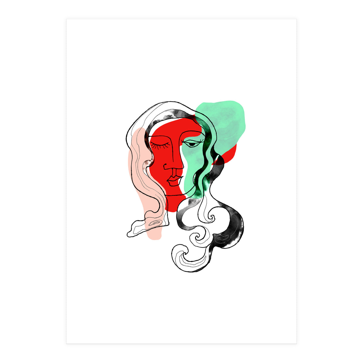 Colorful woman (Print Only)