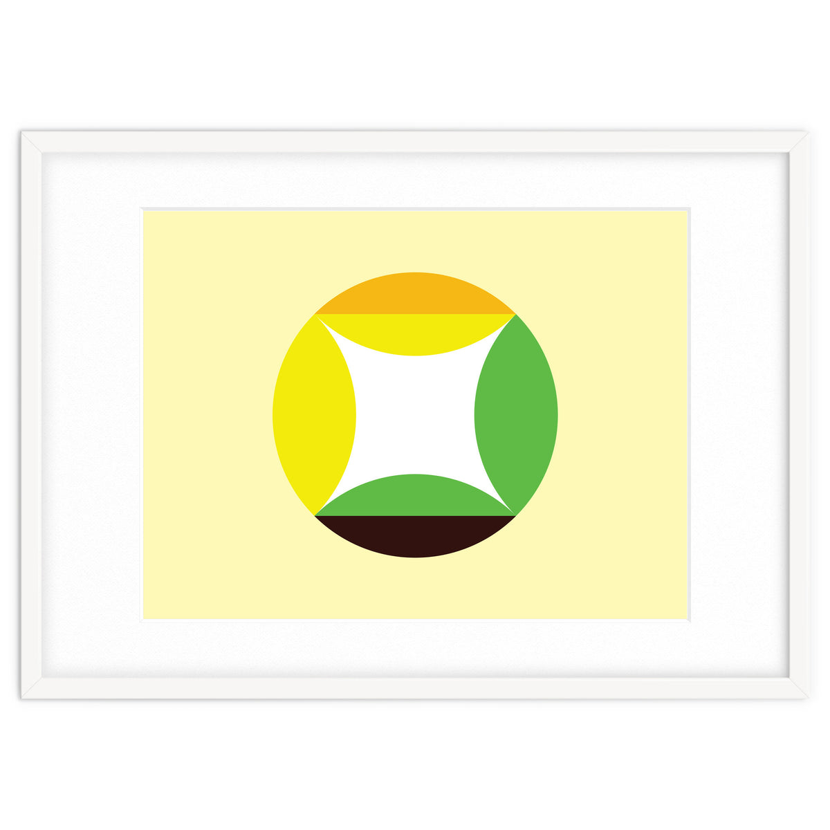 Geometric Shapes No. 21 - yellow, green & orange