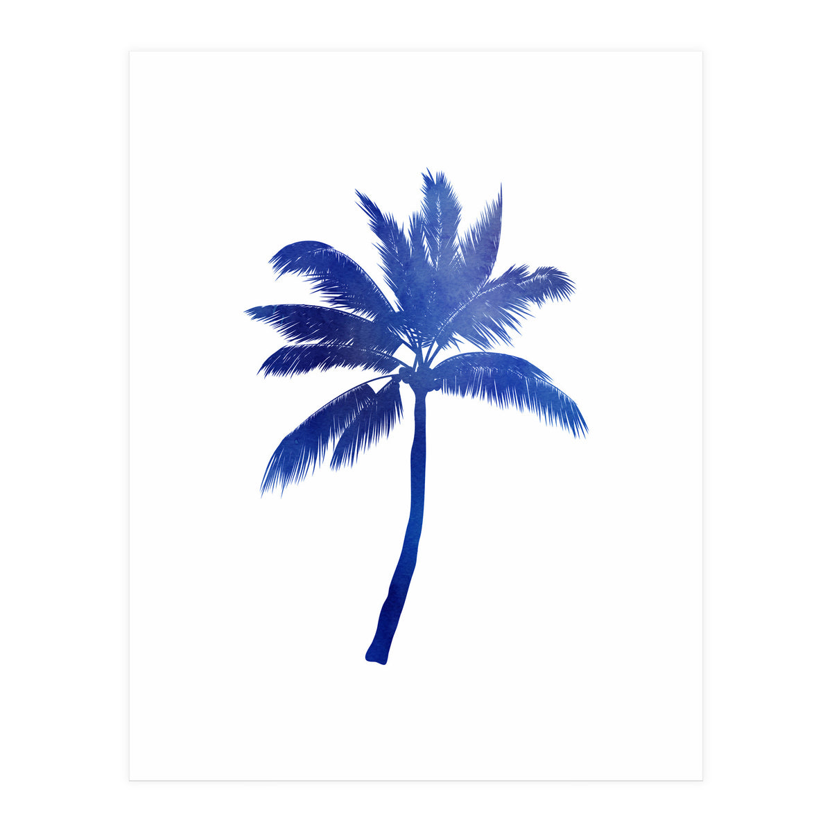 Blue Palm Tree (Print Only)