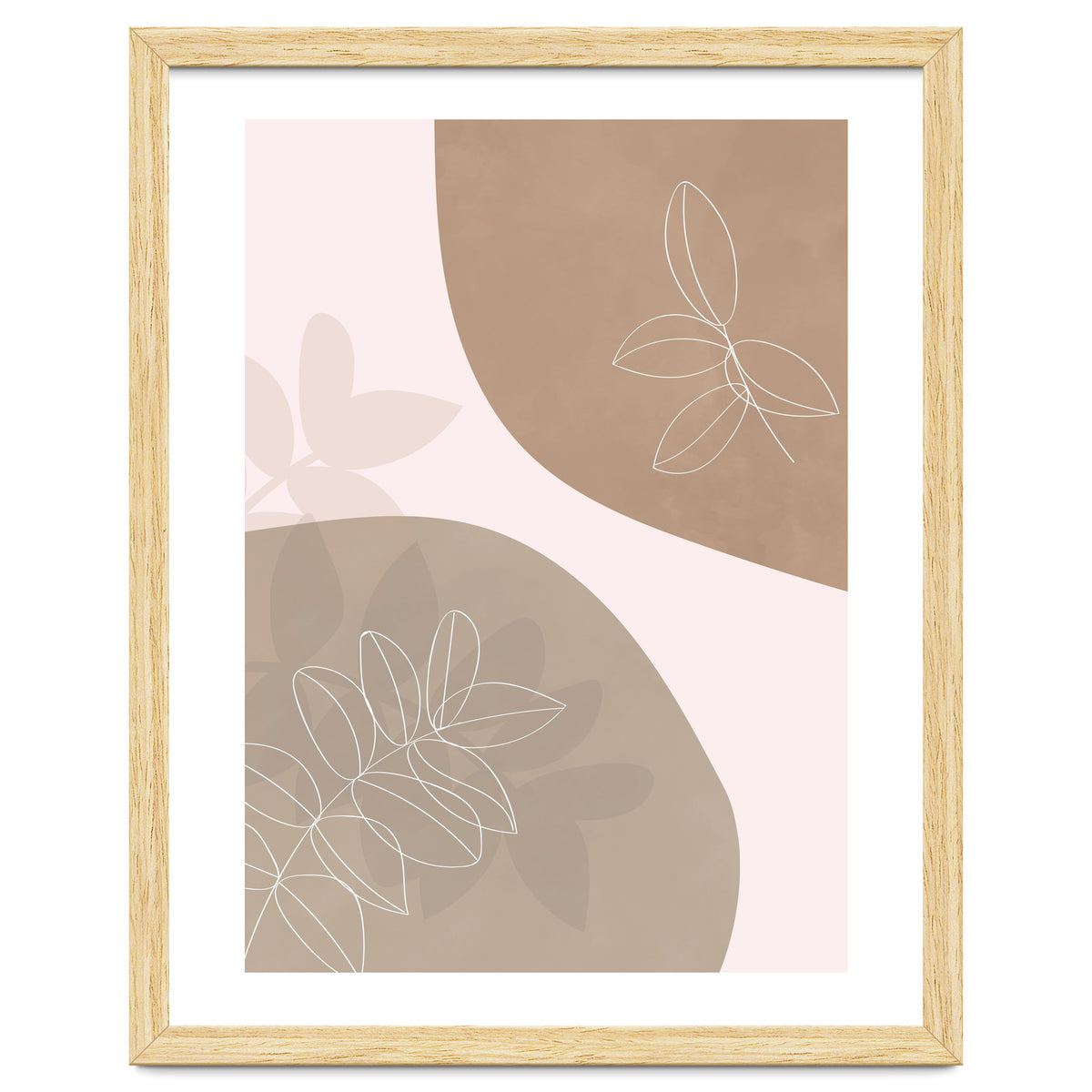 Abstract Neutral Line Art Drawing