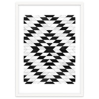 Urban Tribal Pattern No.15 - Aztec - White Concrete