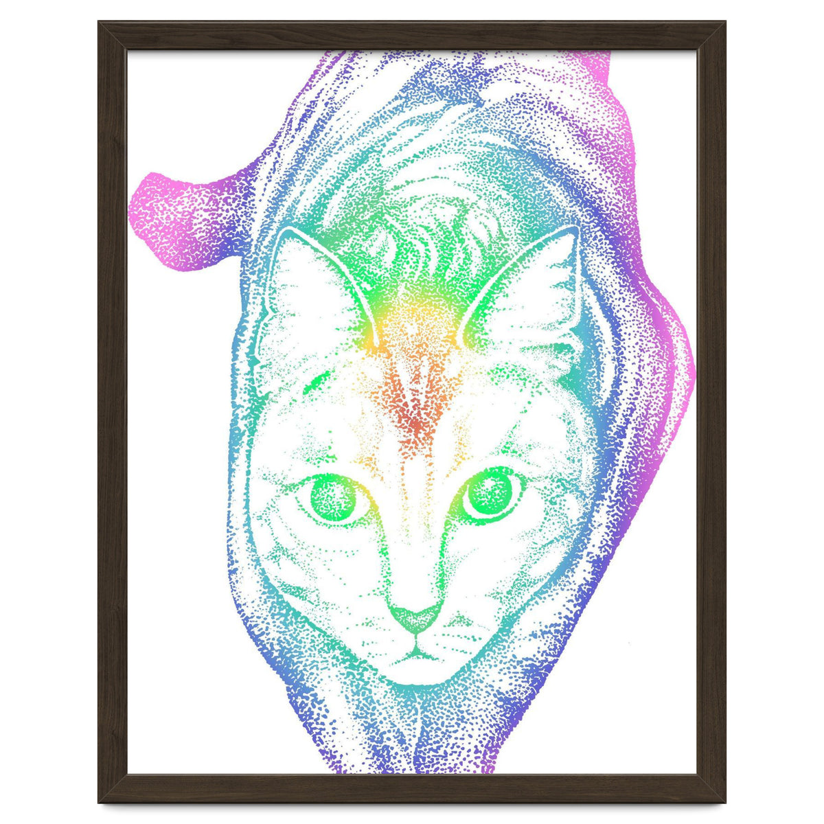 Rainbow Pastel Cat