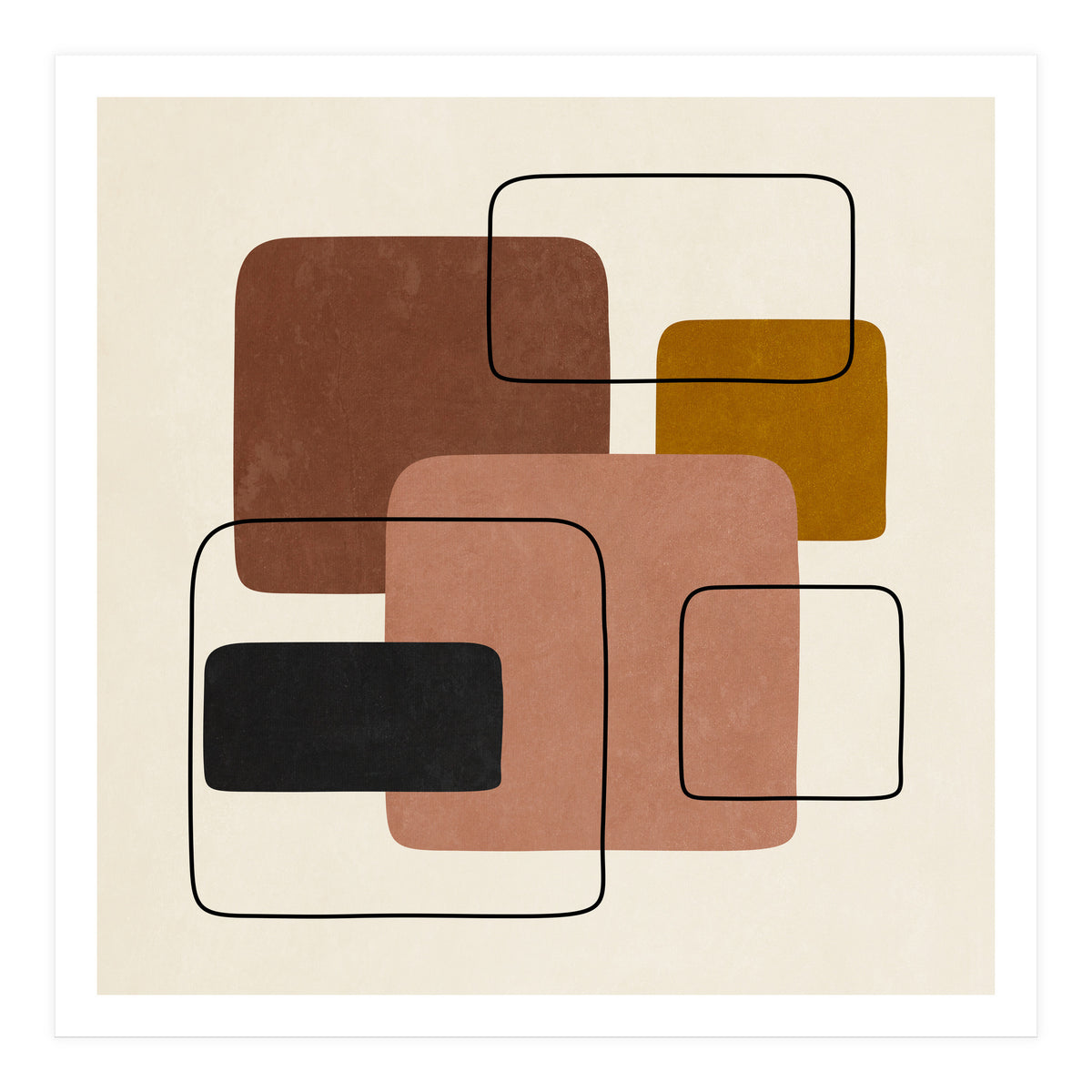 GEOMETRIC SHAPES - TERRACOTTA (Print Only)