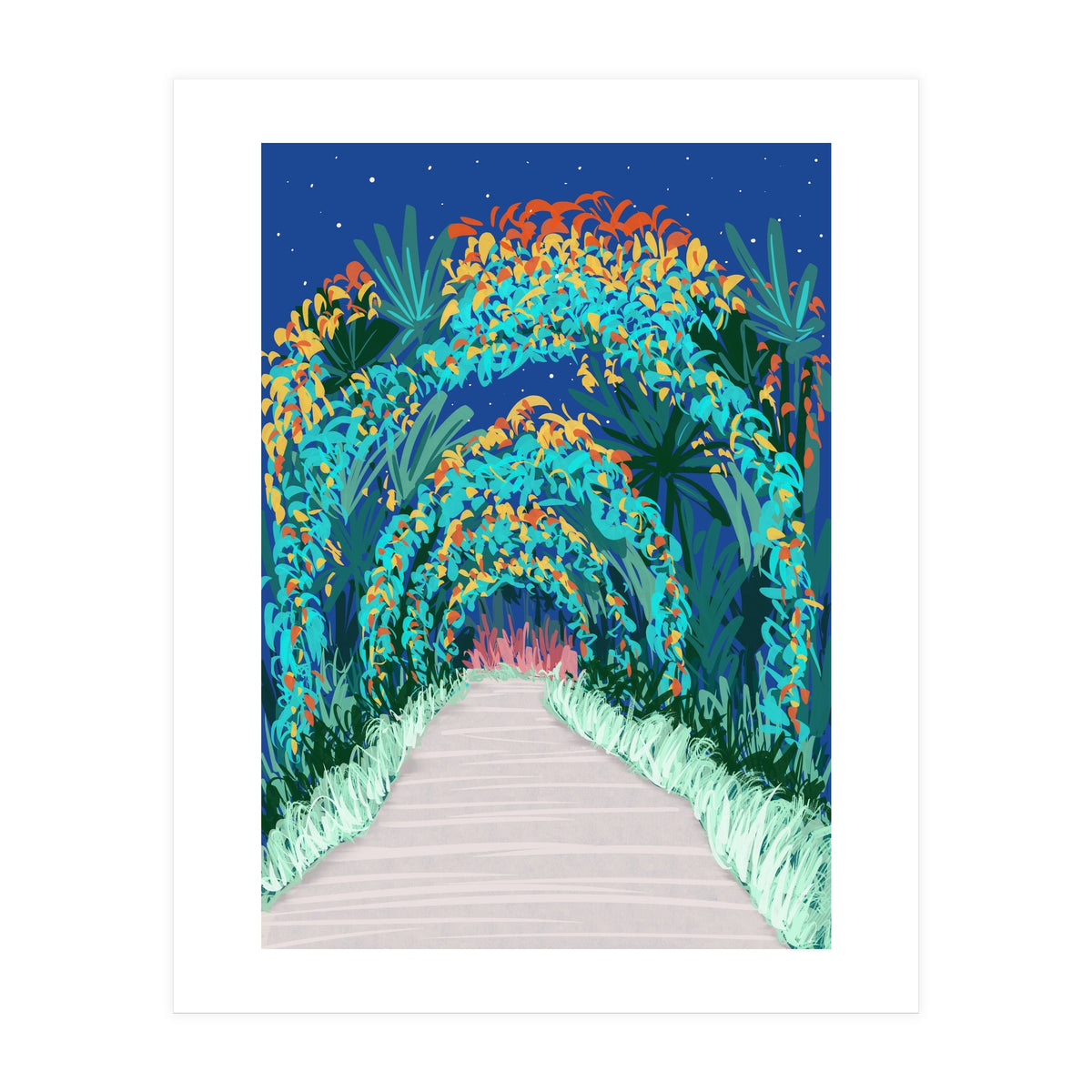 Gardens at night (Print Only)