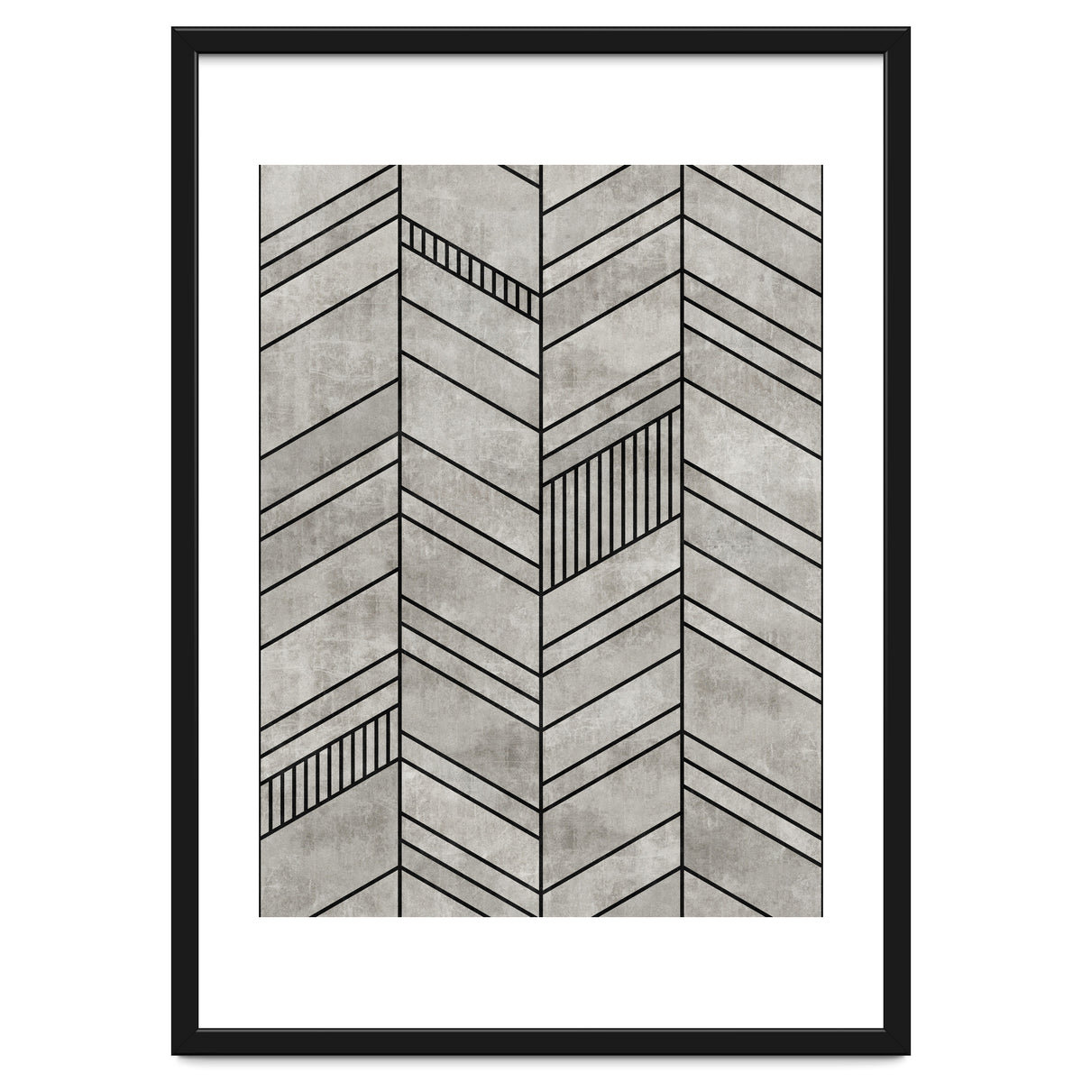 Concrete Chevron Pattern