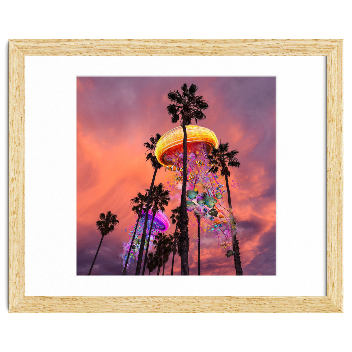 Electric Jellyfish in Palm Trees