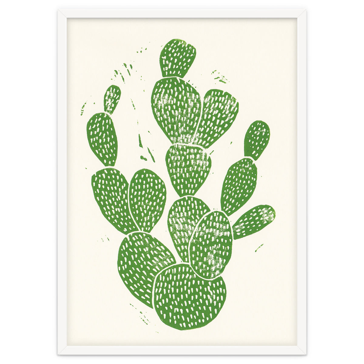 Linocut Cacti #1