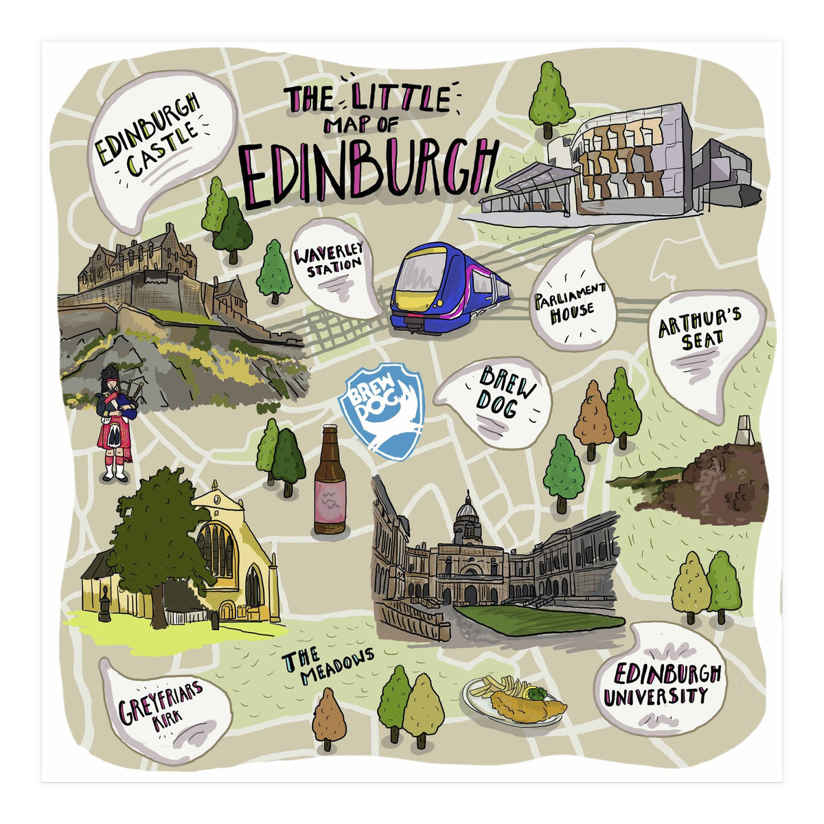 The Little Map of Edinburgh (Print Only)