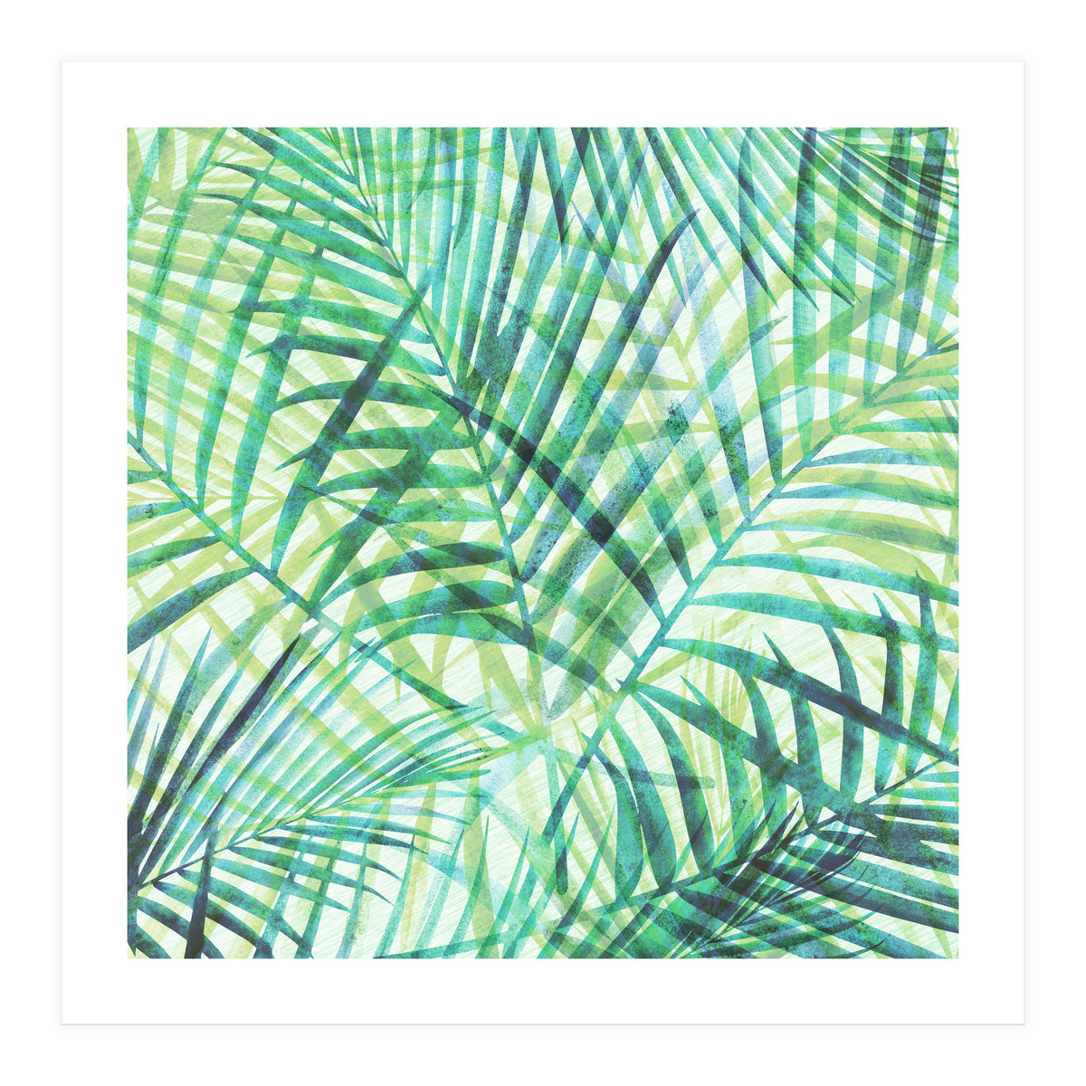 Abstract Tropical Palms (Print Only)