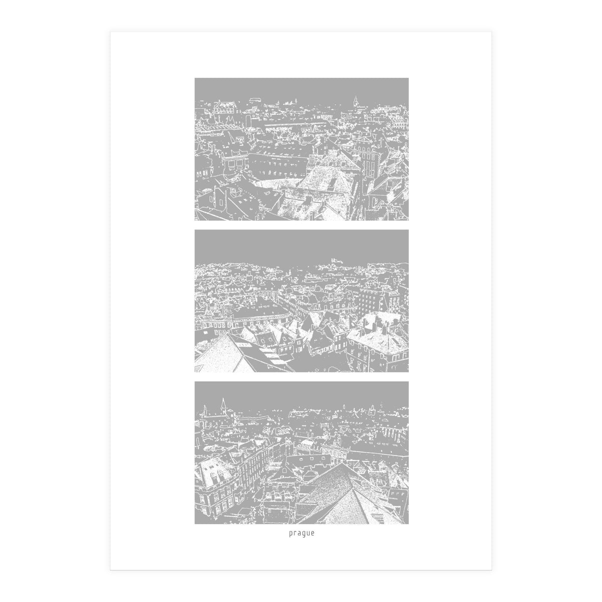 Prague print in grey  (Print Only)