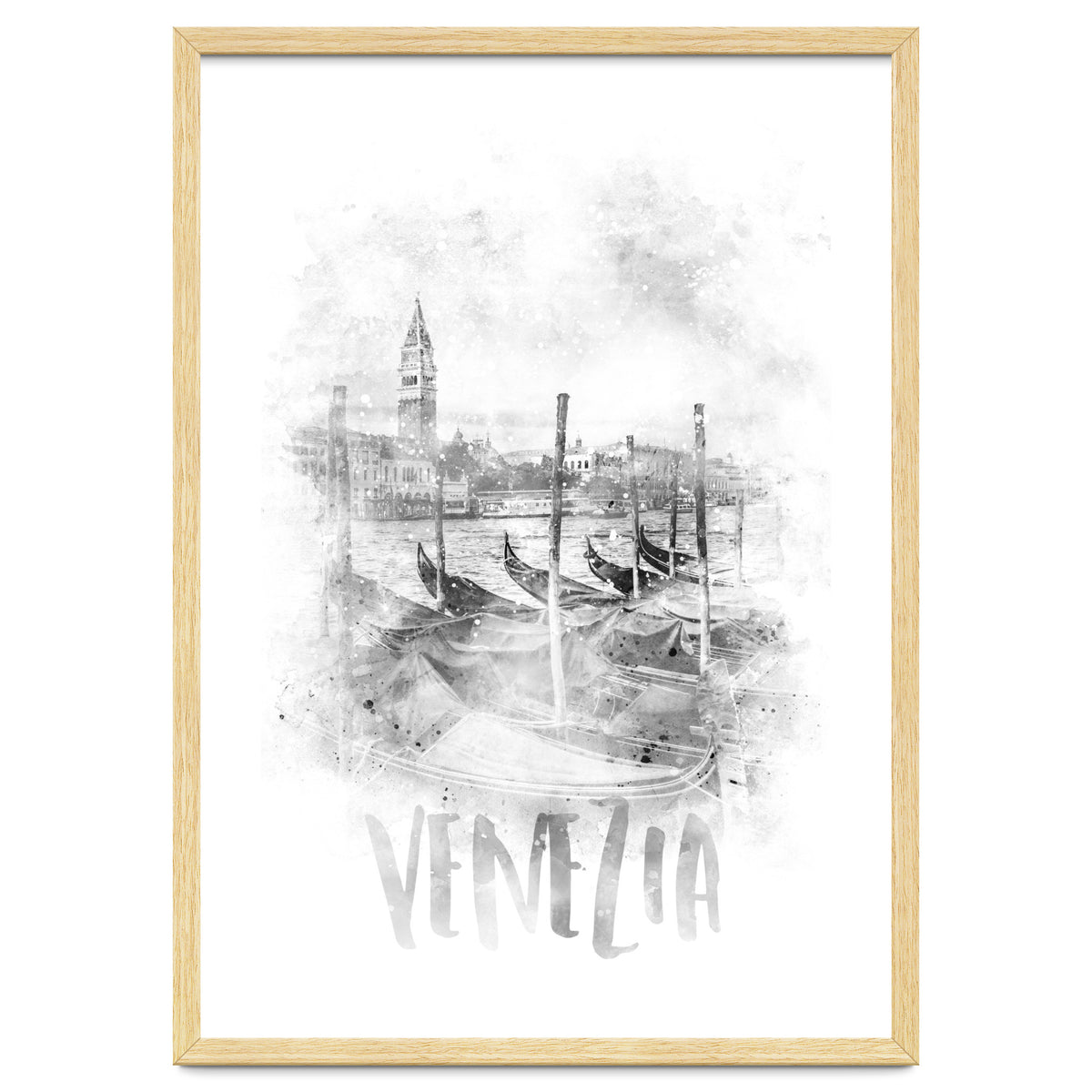 Monochrome Art CANAL GRANDE | watercolor