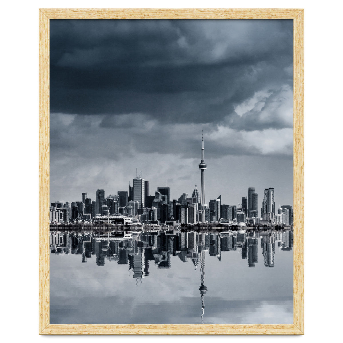 Toronto Skyline From Colonel Samuel Smith Park Reflection No 1