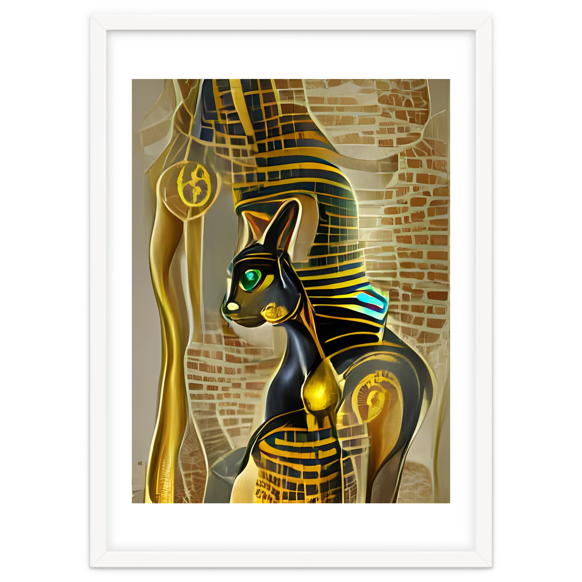 Ancient Egyptian Cat Goddess Bastet AI Art