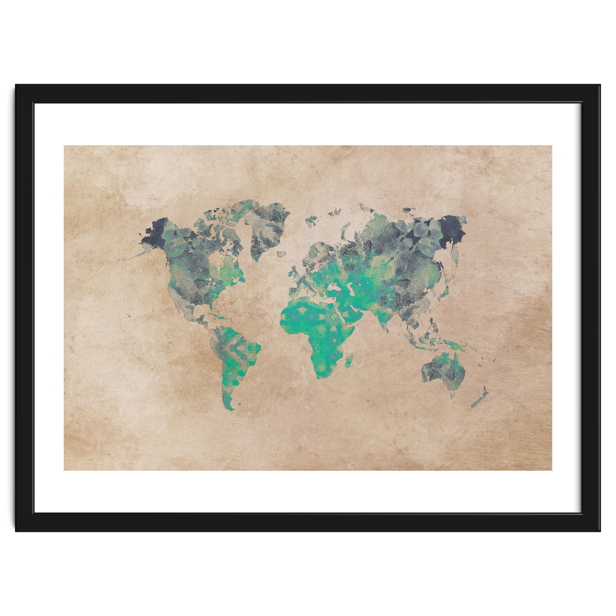 world map green