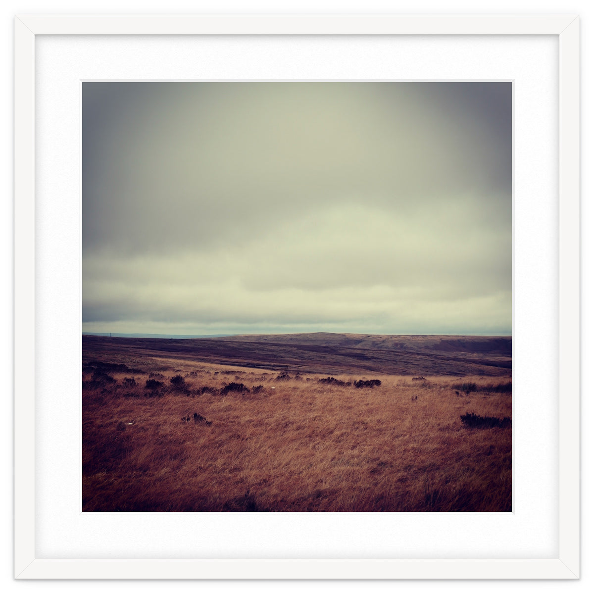Bleak winter landscape of Saddleworth Moor