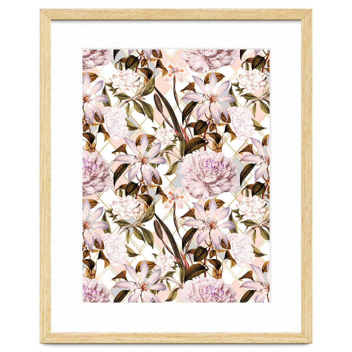 Pink flowering in geometric