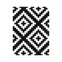 Urban Tribal Pattern No.17 - Aztec - Black and White Concrete (Print Only)