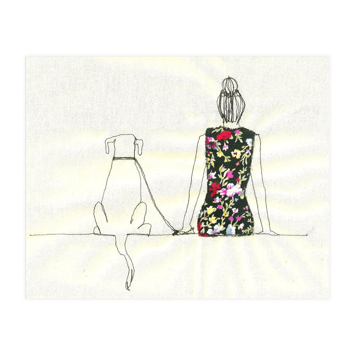 Girl And Dog Print (Print Only)