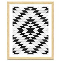 Urban Tribal Pattern No.15 - Aztec - White Concrete