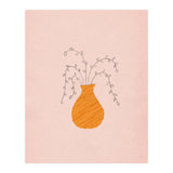 Pink and orange vase and plants (Print Only) thumbnail