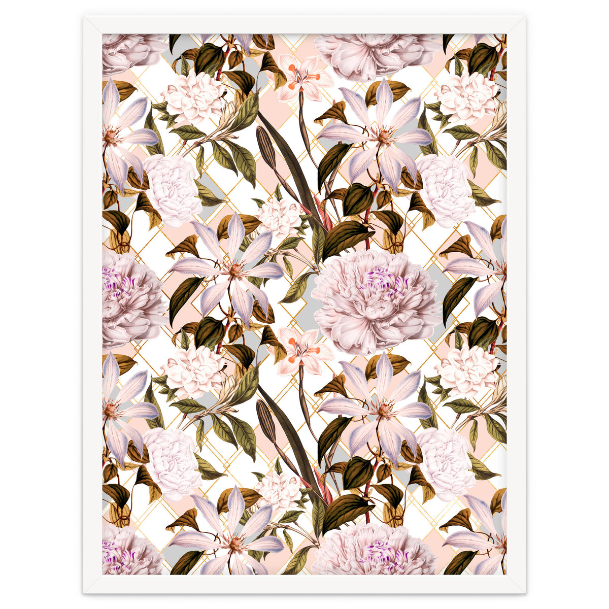 Pink flowering in geometric