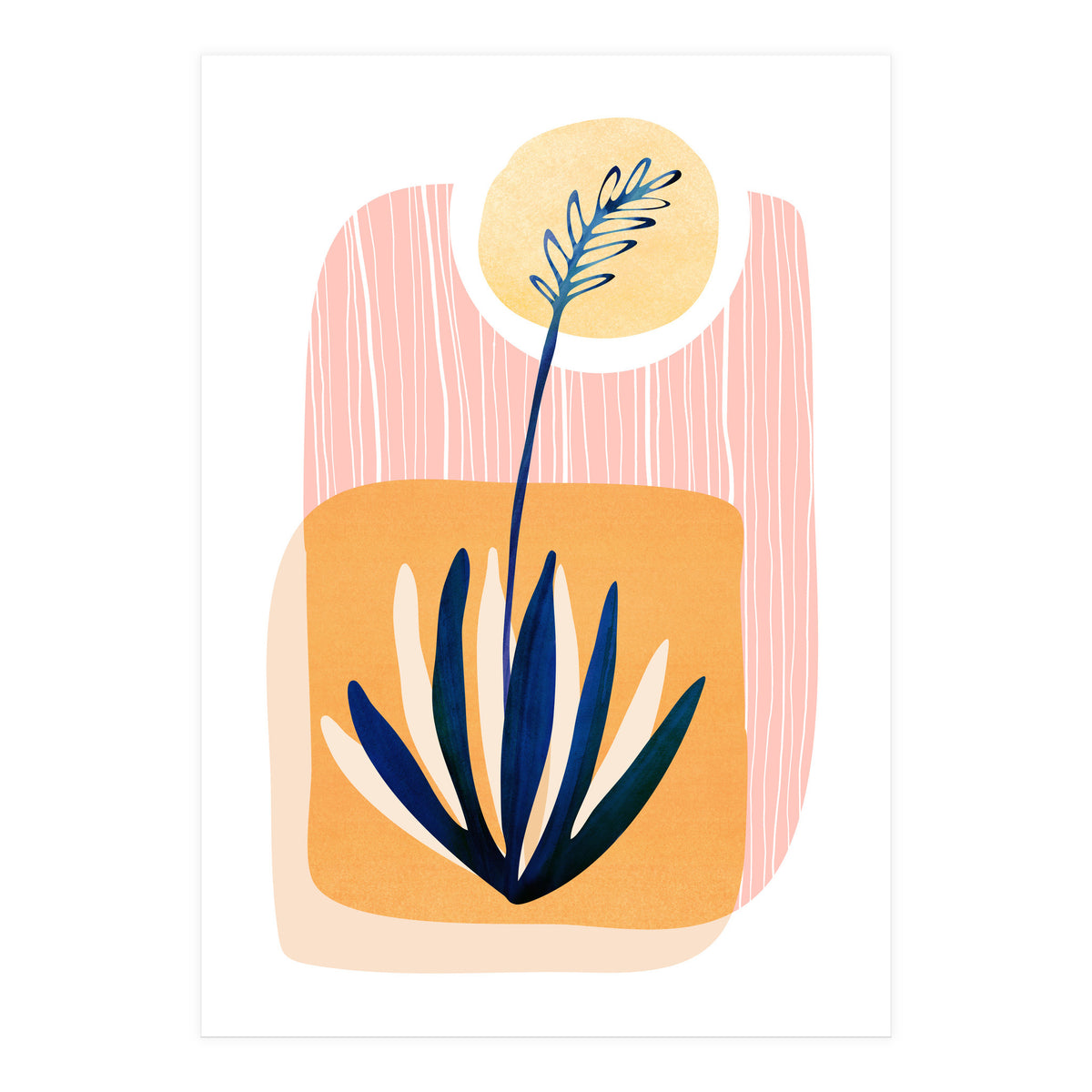 Painted Agave With Sun (Print Only)