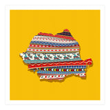Decorative Romania Map (Print Only) thumbnail