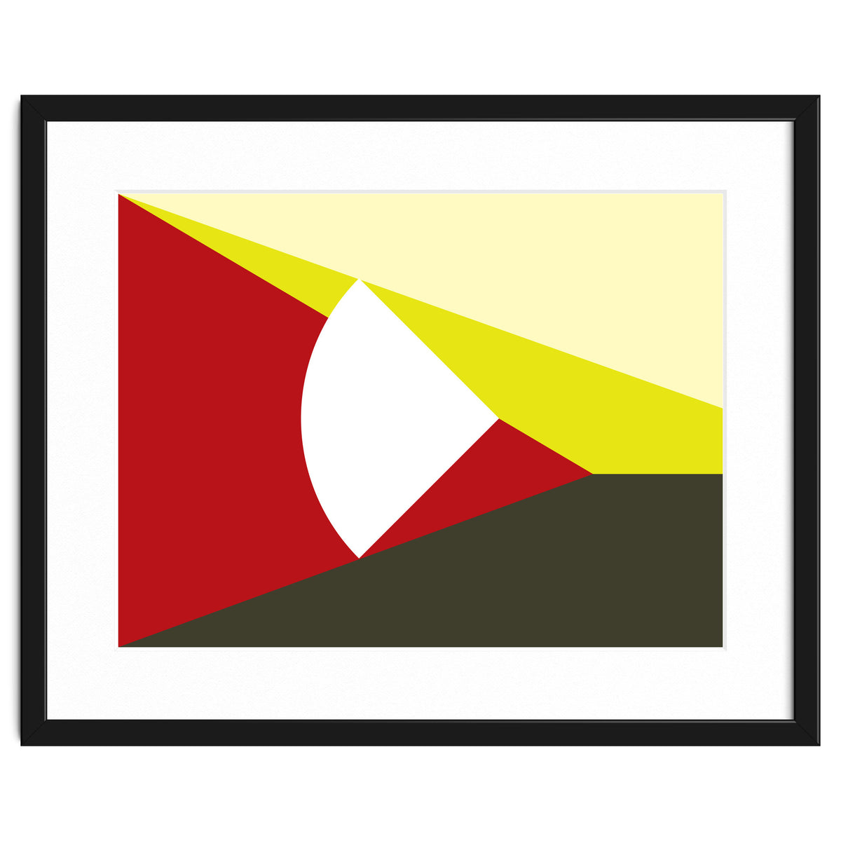 Geometric Shapes No. 13 - red, brown & yellow