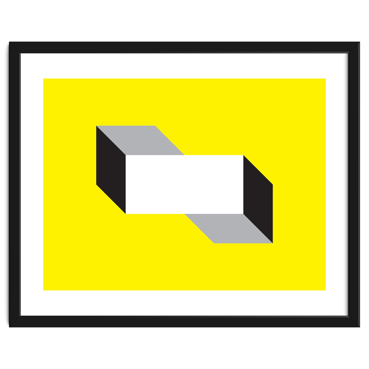 Geometric Shapes No. 50 - yellow, black & grey