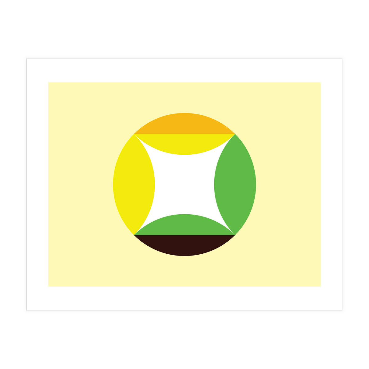 Geometric Shapes No. 21 - yellow, green & orange (Print Only)