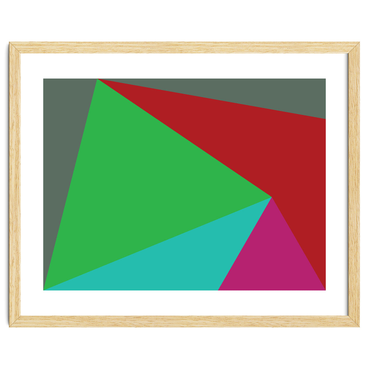 Geometric Shapes No. 19 -  green, magenta & blue