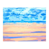 Sunset On The Shore | Beach Pastel Scenic Nature | Sea Ocean Landscape Painting (Print Only) thumbnail