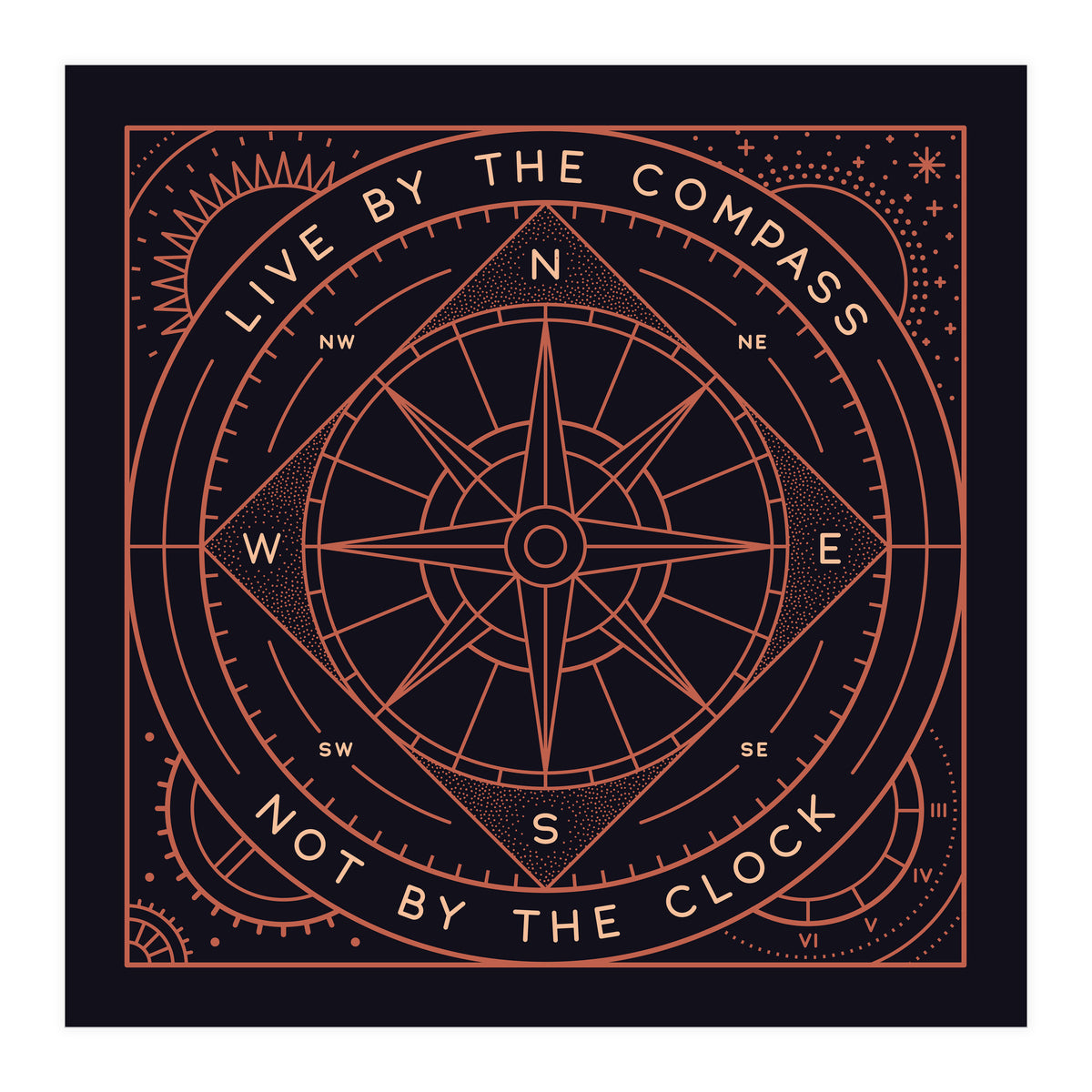 Live By The Compass (Print Only)